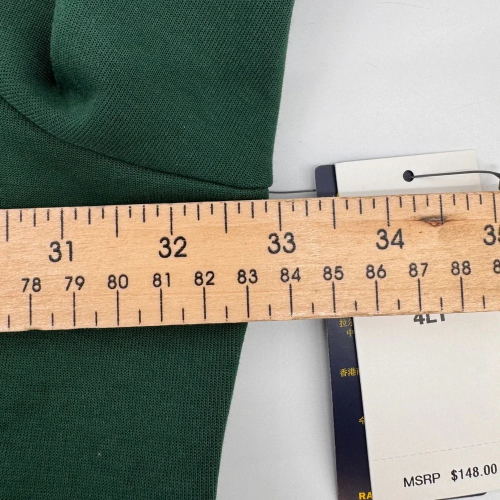 Polo Ralph Lauren Full Zip Hoodie Mens 4XLT Green Double Knit Pony Logo 9623